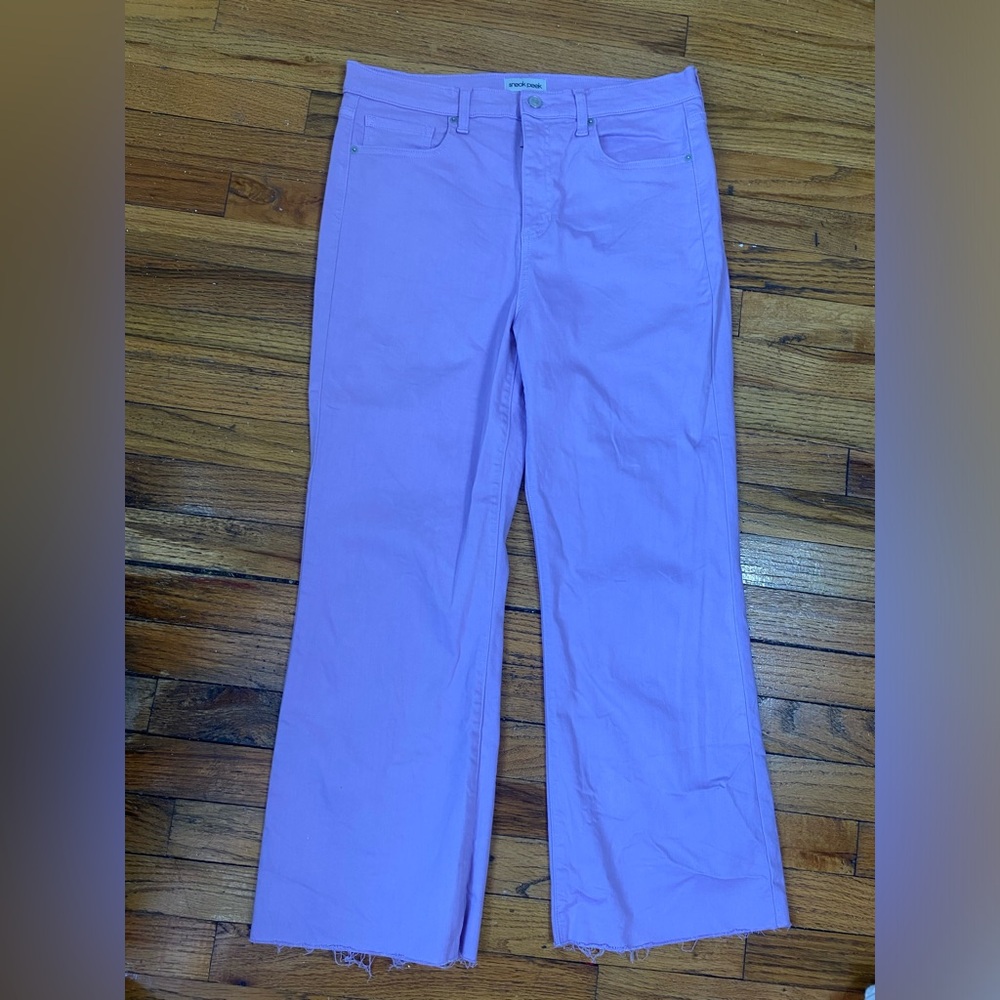 Freckle Poppy Crop Lavender Wide-Leg Pants Sneak Peek Jeans 31